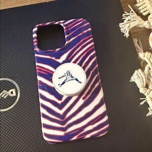 Blue and White iPhone 14 Pro Max Case with Josh Allen holder